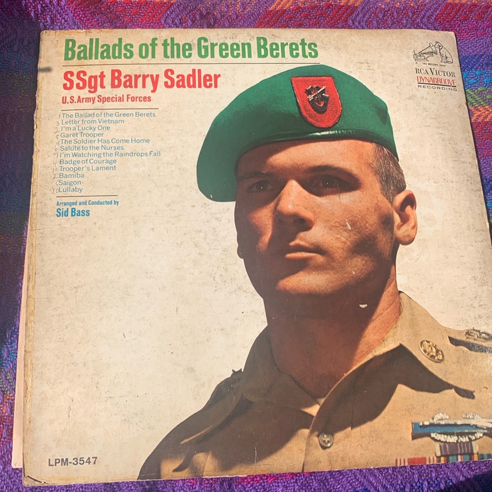 Vinyl record Ballads of green berets.  Ssgt. Barry Sadler